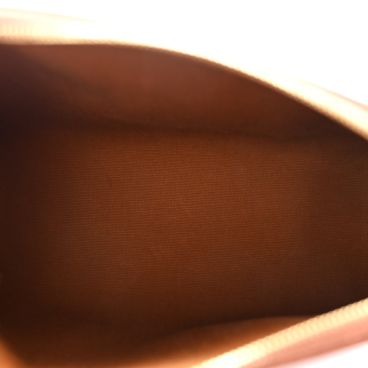 Triomphe Canvas Calfskin Medium Cosmetic Pouch Tan