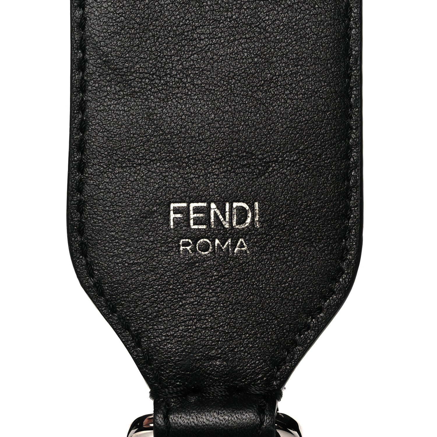 Fendi Velvet Tapestry Calfskin FF Reloaded Mini Strap You White Black 4 of 7