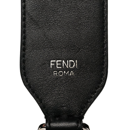 Fendi Velvet Tapestry Calfskin FF Reloaded Mini Strap You White Black 4 of 7