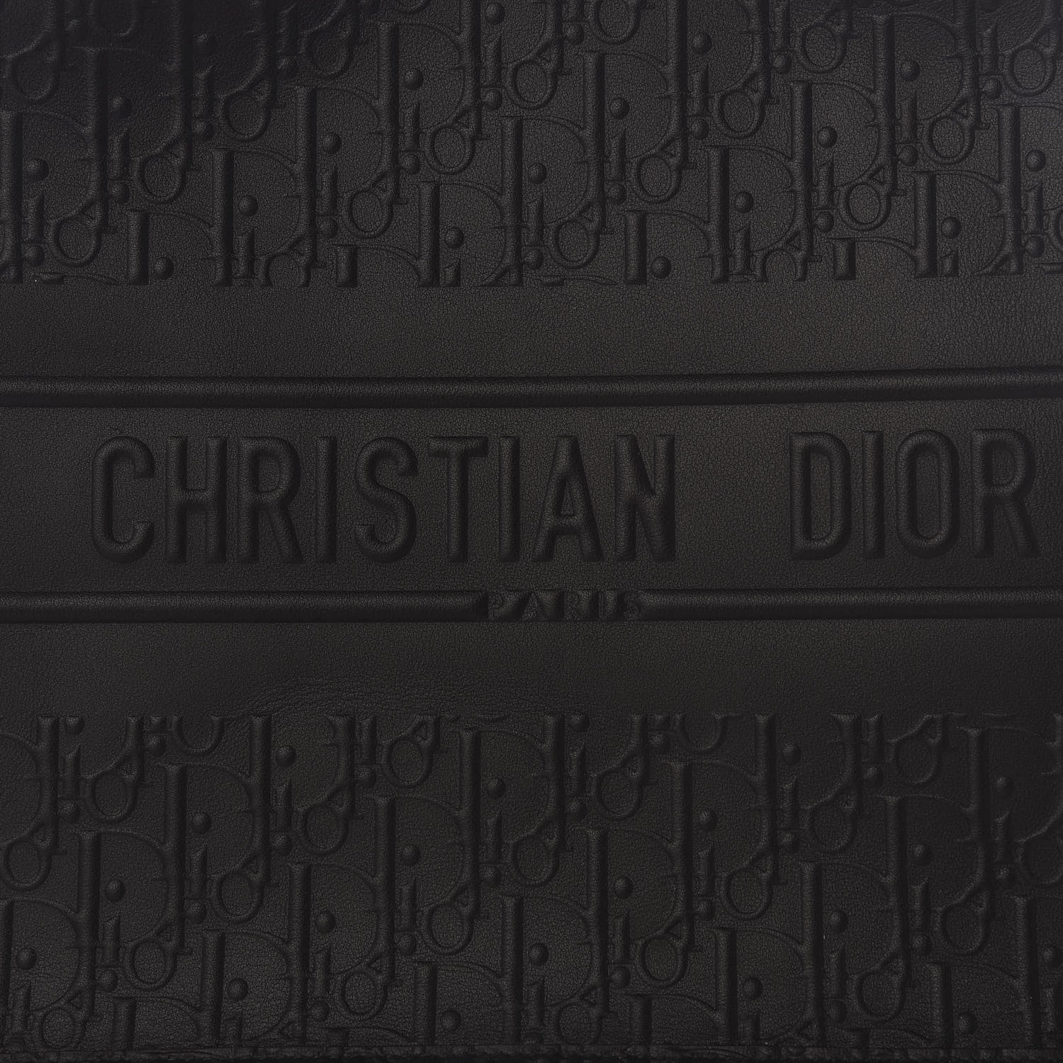 Christian Dior Oblique Calfskin Embossed Medium Book Tote Black 7 of 9