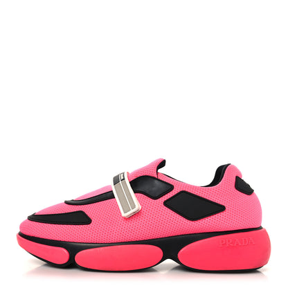 Prada Knit Cloudbust Sneakers 40 Rosa Fluo Black 1 of 8