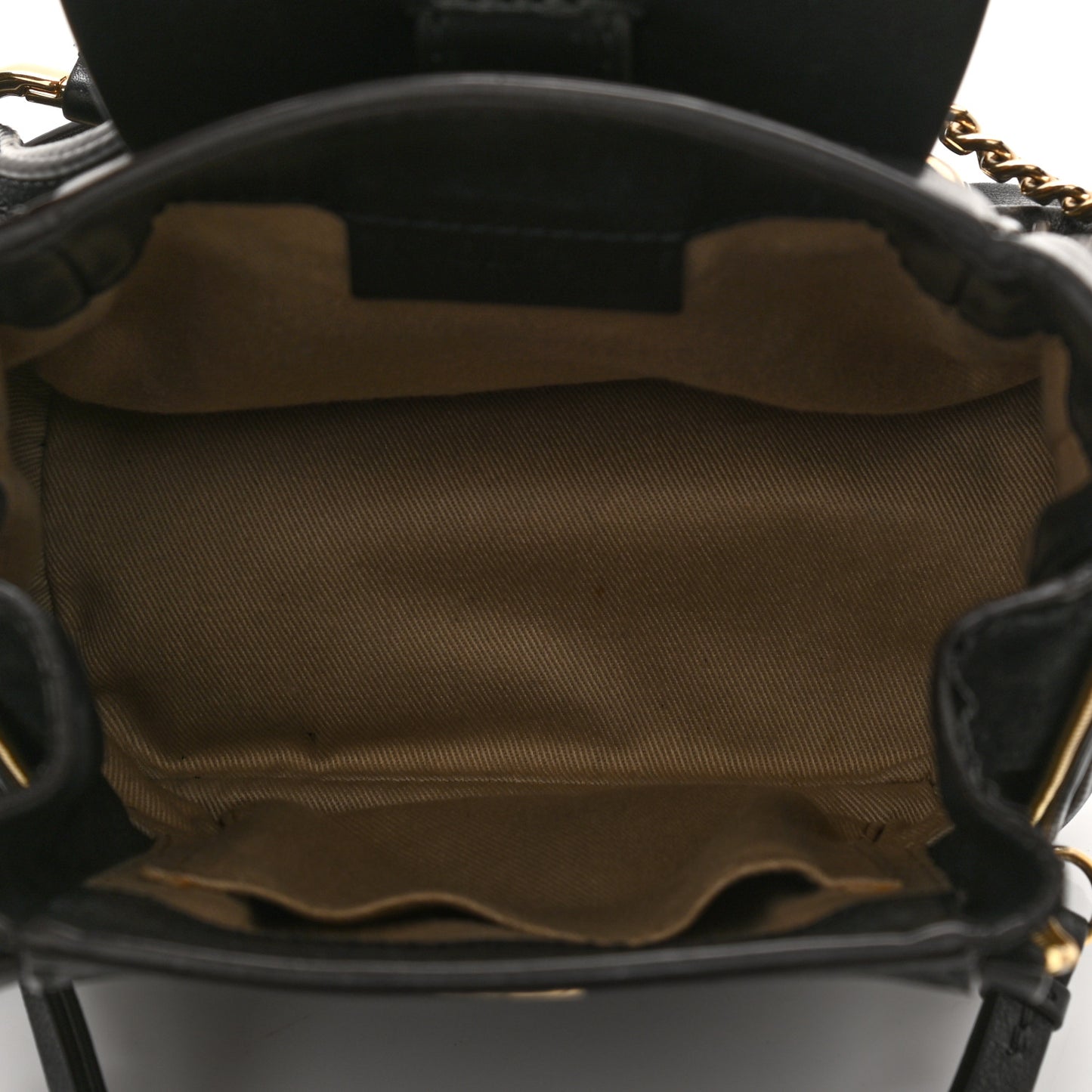 Suede Calfskin Mini Faye Backpack Black