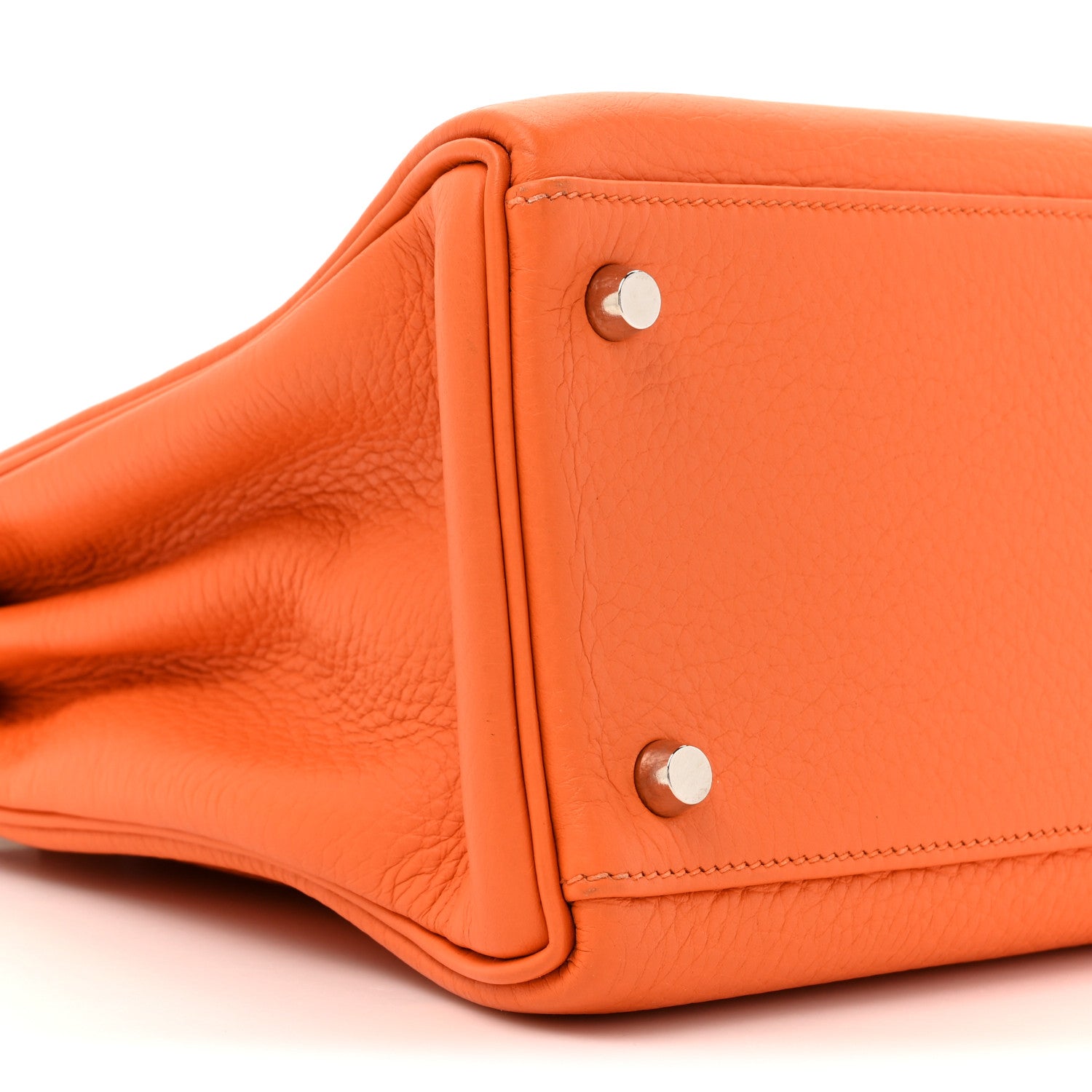 Hermes Taurillon Clemence Kelly Retourne 32 Orange 10 of 20