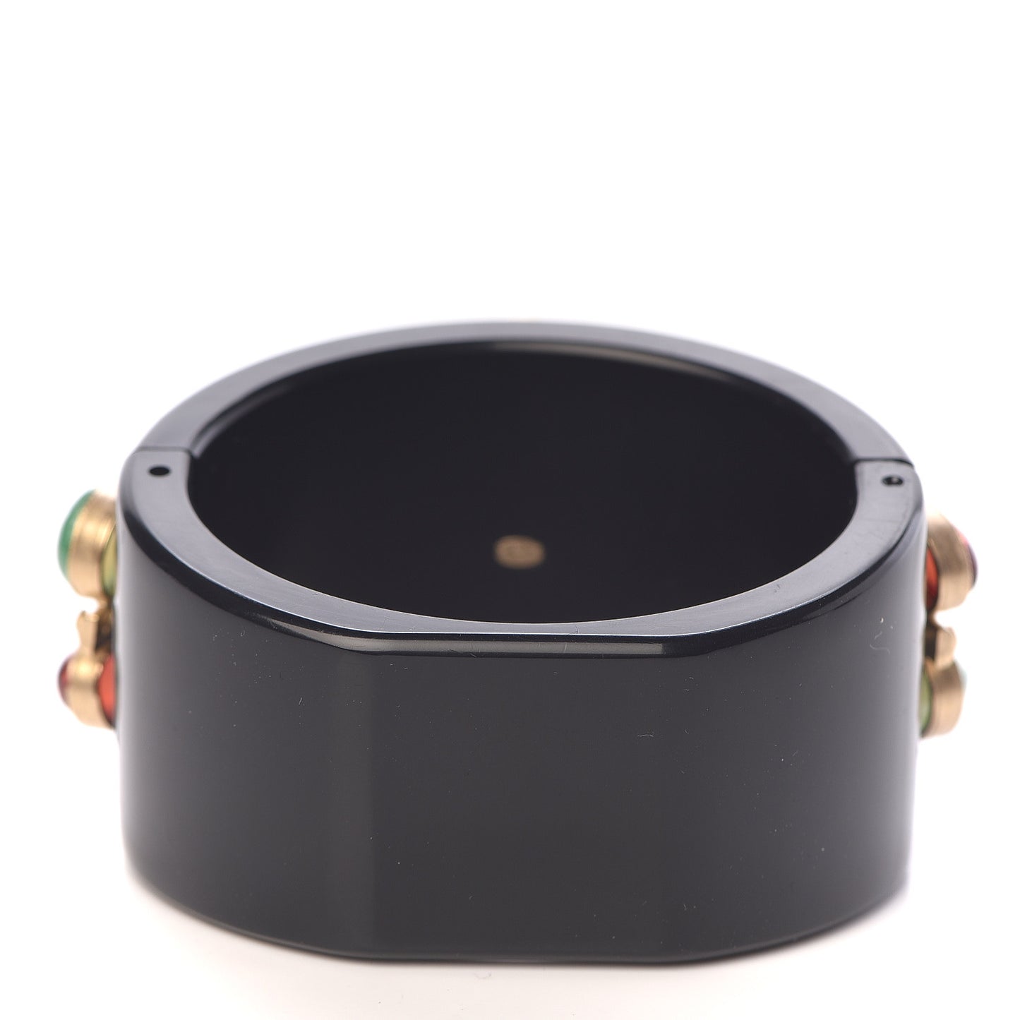 Resin Enamel Cuff Black Multicolor