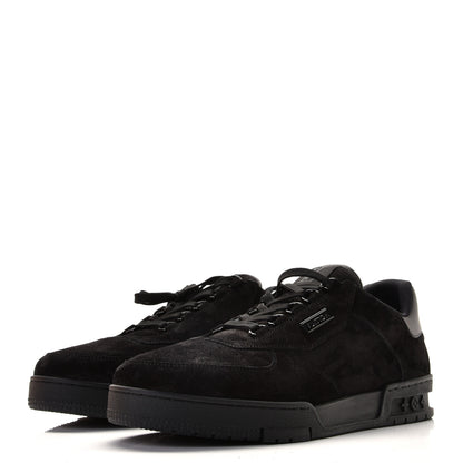 Louis Vuitton Suede Uniform Sneakers 10 Black 2 of 9