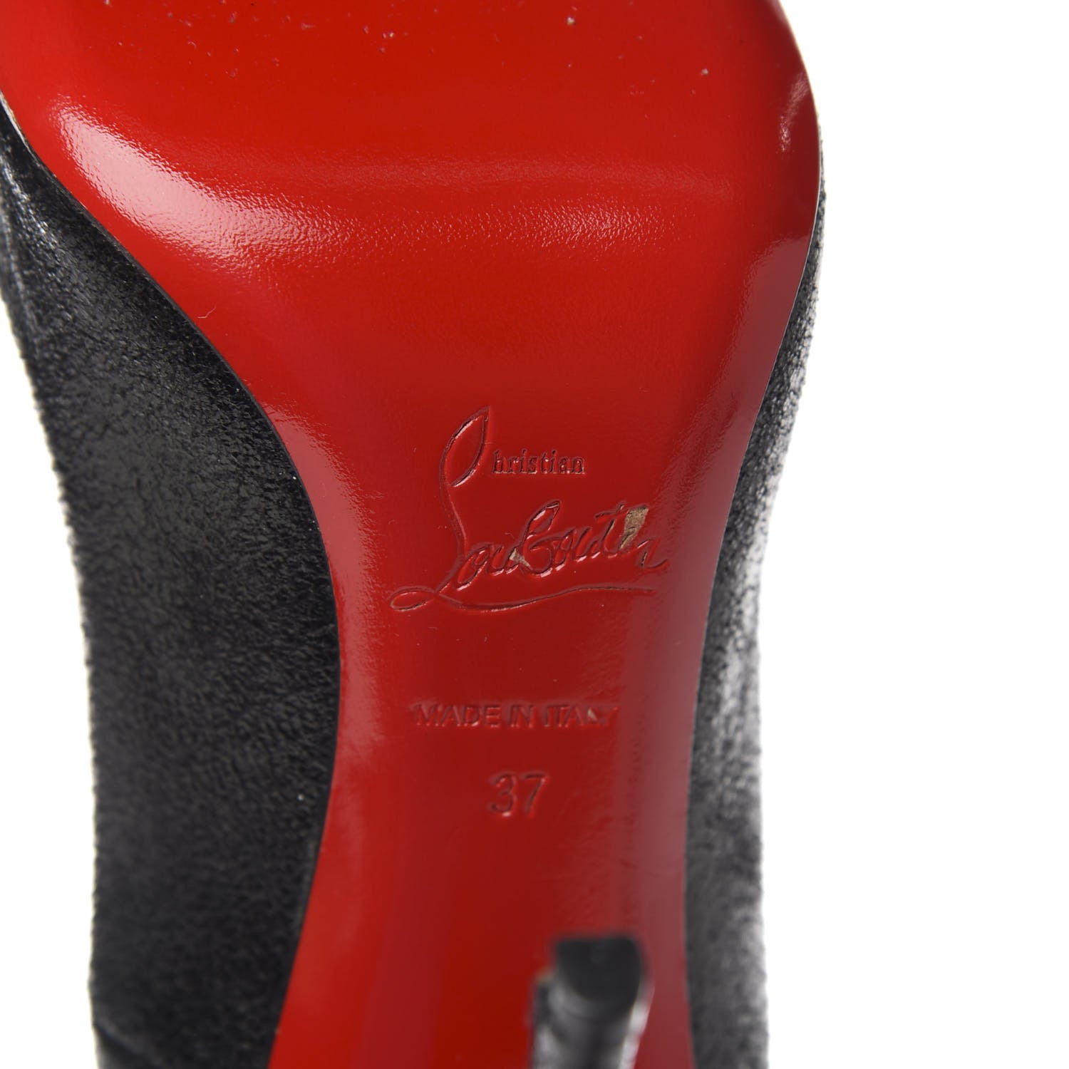 Christian Louboutin Crackled Suede So Kate 120 Pumps 37 Black 6 of 8