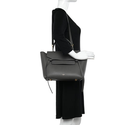 Celine Grained Calfskin Mini Belt Bag Grey 2 of 12