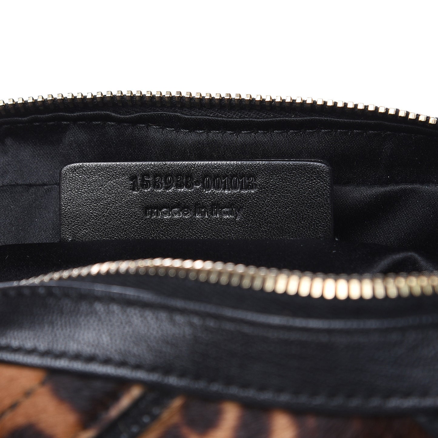 Calf Hair Leopard Print Large Fauve Black