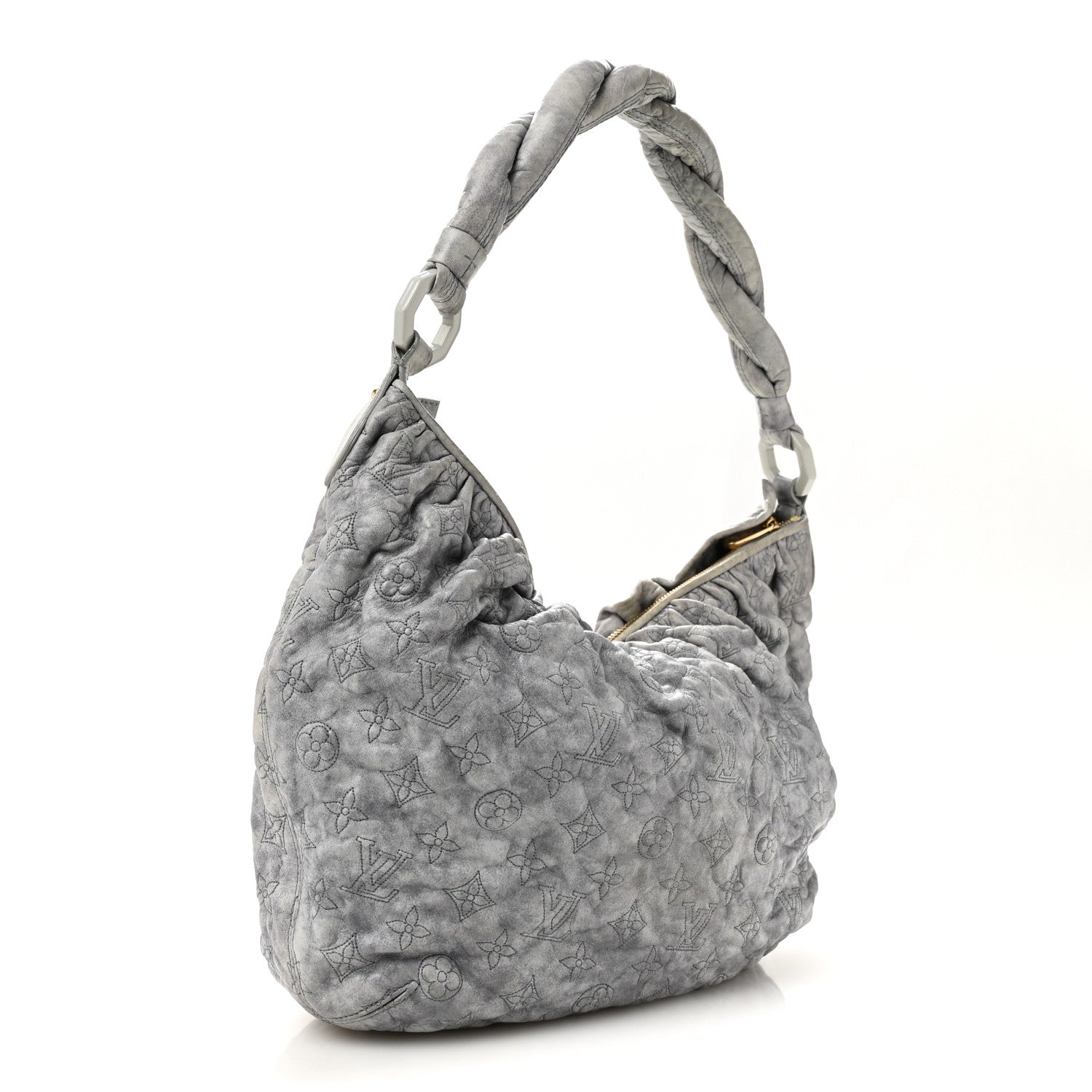 Louis Vuitton Lambskin Olympe Nimbus GM Gris Perle 3 of 13