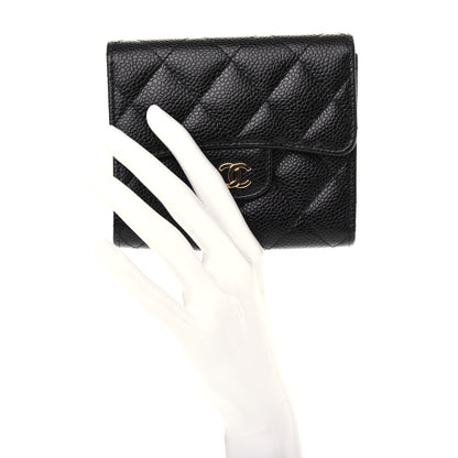 Chanel Caviar Quilted Compact Flap Wallet Black 2 of 8
