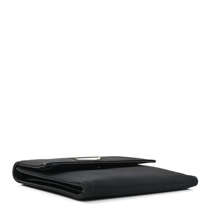 Prada Tessuto Nylon Saffiano Tri-Fold Compact Wallet Black 4 of 6