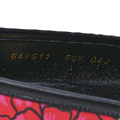 Gucci X KEN SCOTT Canvas Infinity Pomponica Womens Jordaan Loafers 35.5 Pink Green Black 8 of 9