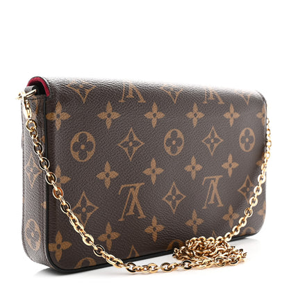 Louis Vuitton Monogram Pochette Felicie Chain Wallet Fuchsia 4 of 13
