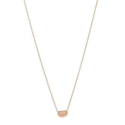 Tiffany 18K Rose Gold 9mm Elsa Peretti Bean Pendant Necklace 1 of 4
