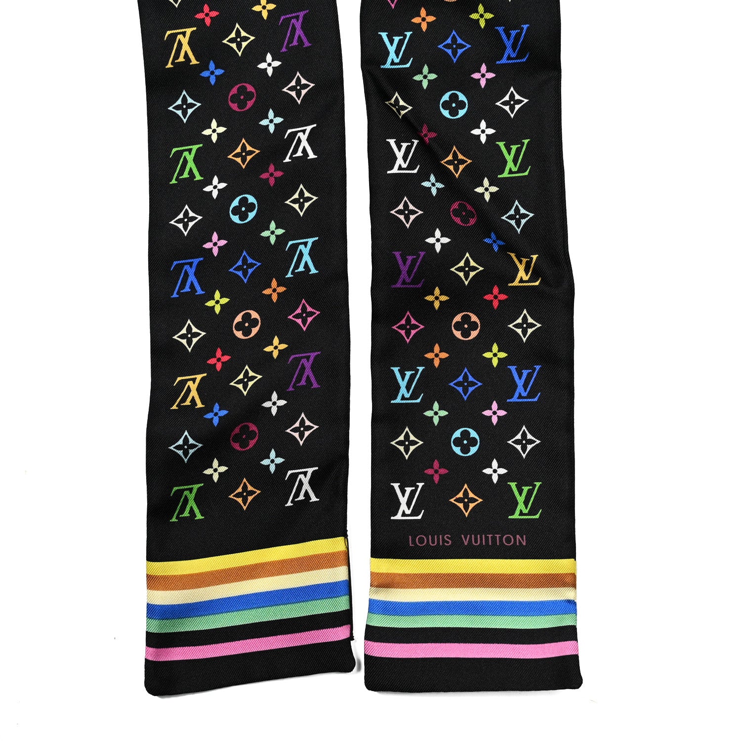 Louis Vuitton Silk Monogram Multicolor Bandeau Black 2 of 3