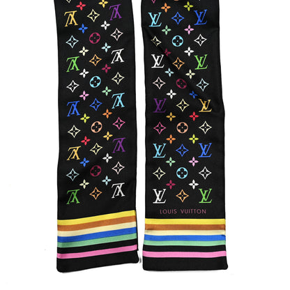 Louis Vuitton Silk Monogram Multicolor Bandeau Black 2 of 3