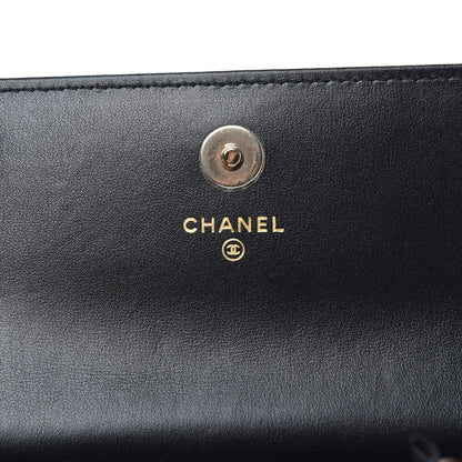 Chanel Calfskin Quilted Maxi Pearls Clutch With Chain Black 6 of 10