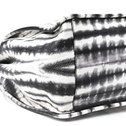 Proenza Schouler Grained Calfskin Large Tie Dye Tote Black White 8 of 10