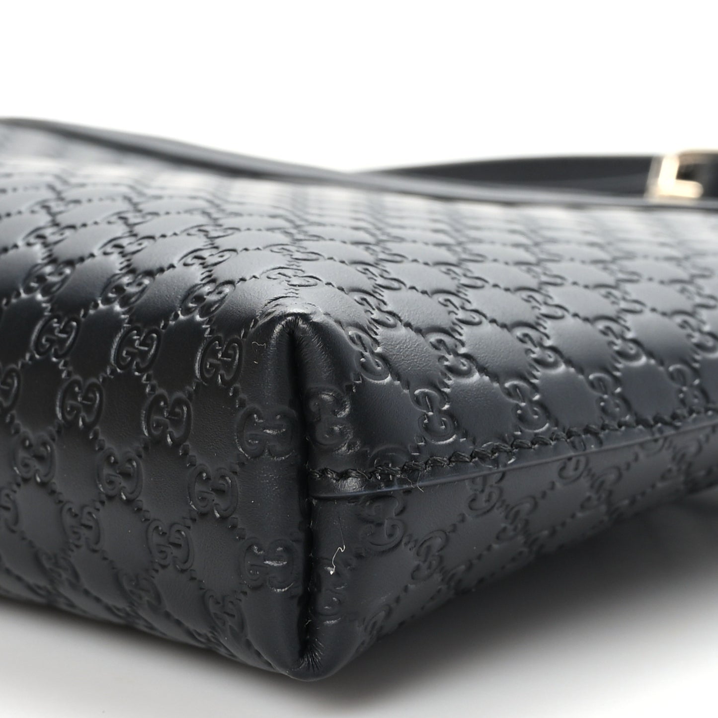 Microguccissima Flat Crossbody Black