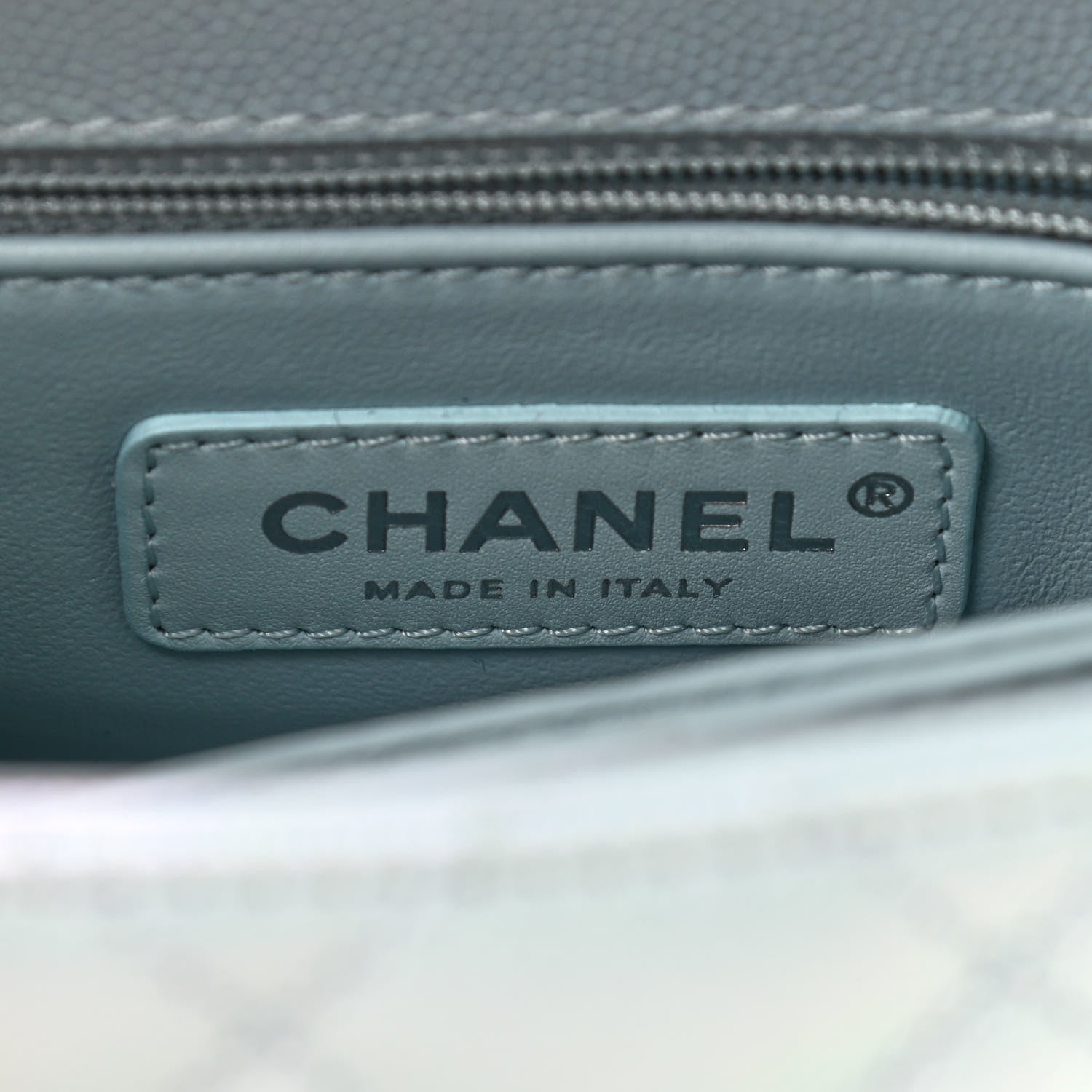 Chanel Iridescent Caviar Quilted Extra Mini Coco Handle Flap Light Blue 5 of 8