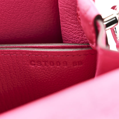 Hermes Ostrich Mini Sac Roulis Rose Tyrien 7 of 11