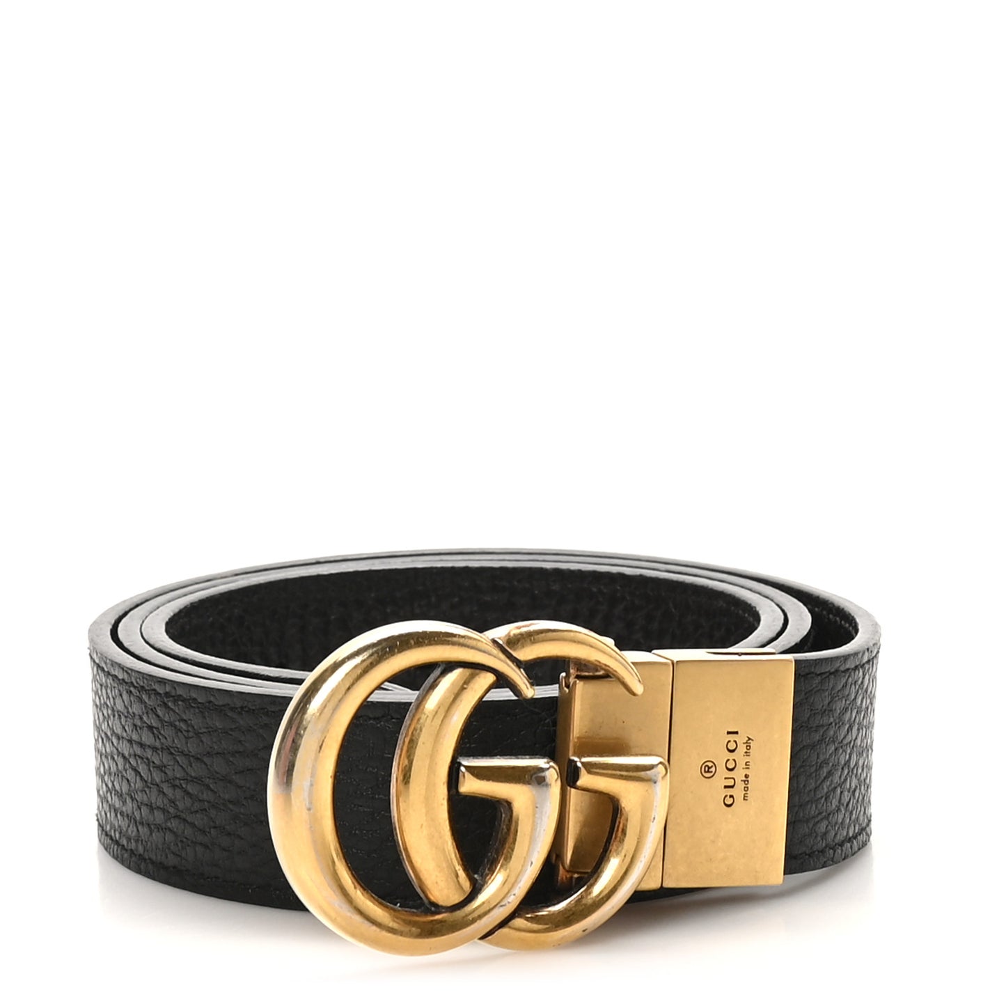 Calfskin Double G Reversible 37mm Belt 85 34 Black Cocoa