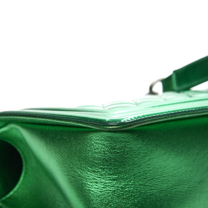 Chanel Patent Calfskin Quilted Medium Boy Flap Green 11 of 13