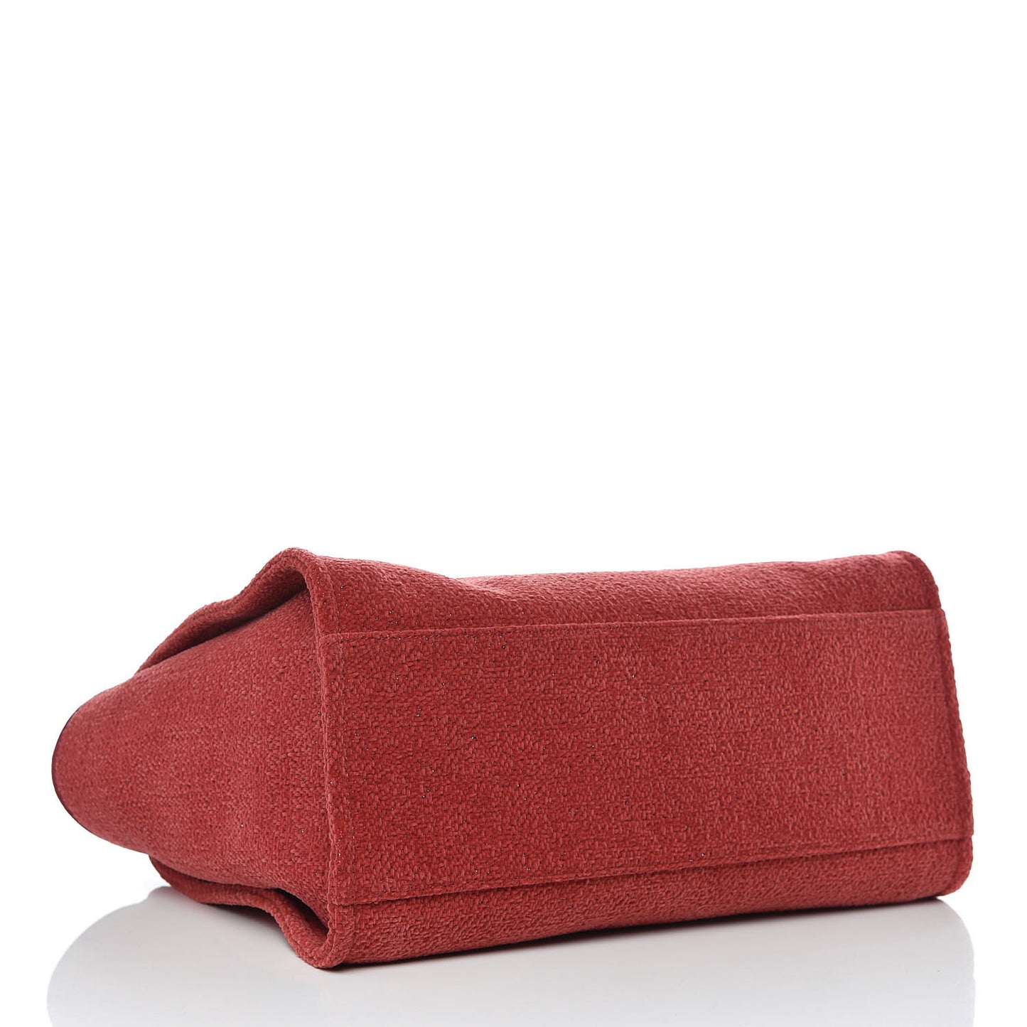 Lurex Boucle Large Deauville Tote Red