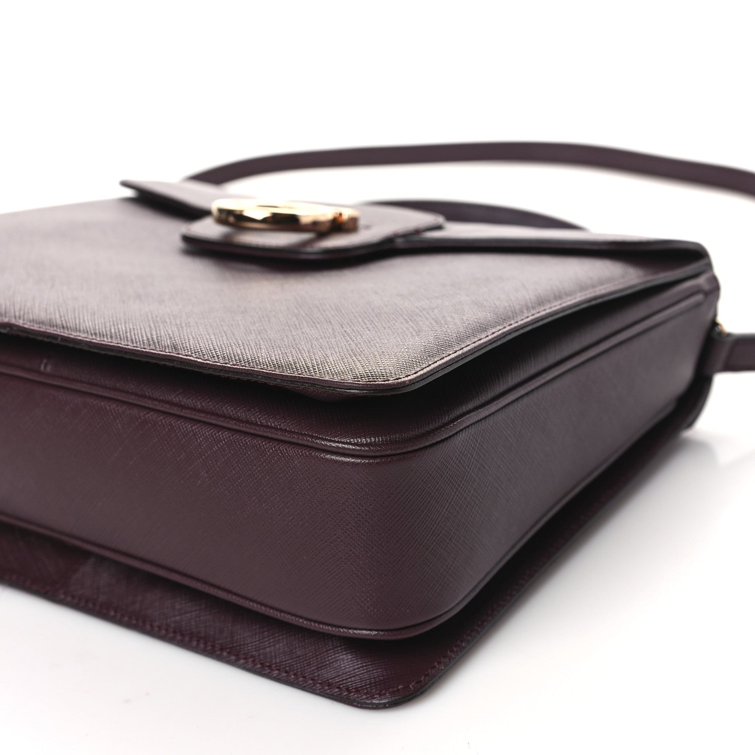 Salvatore Ferragamo Pebbled Calfskin Katia Top Handle Satchel Oxford 9 of 10