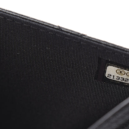 Chanel Lambskin Quilted Boy Wallet On Chain WOC Black 10 of 12