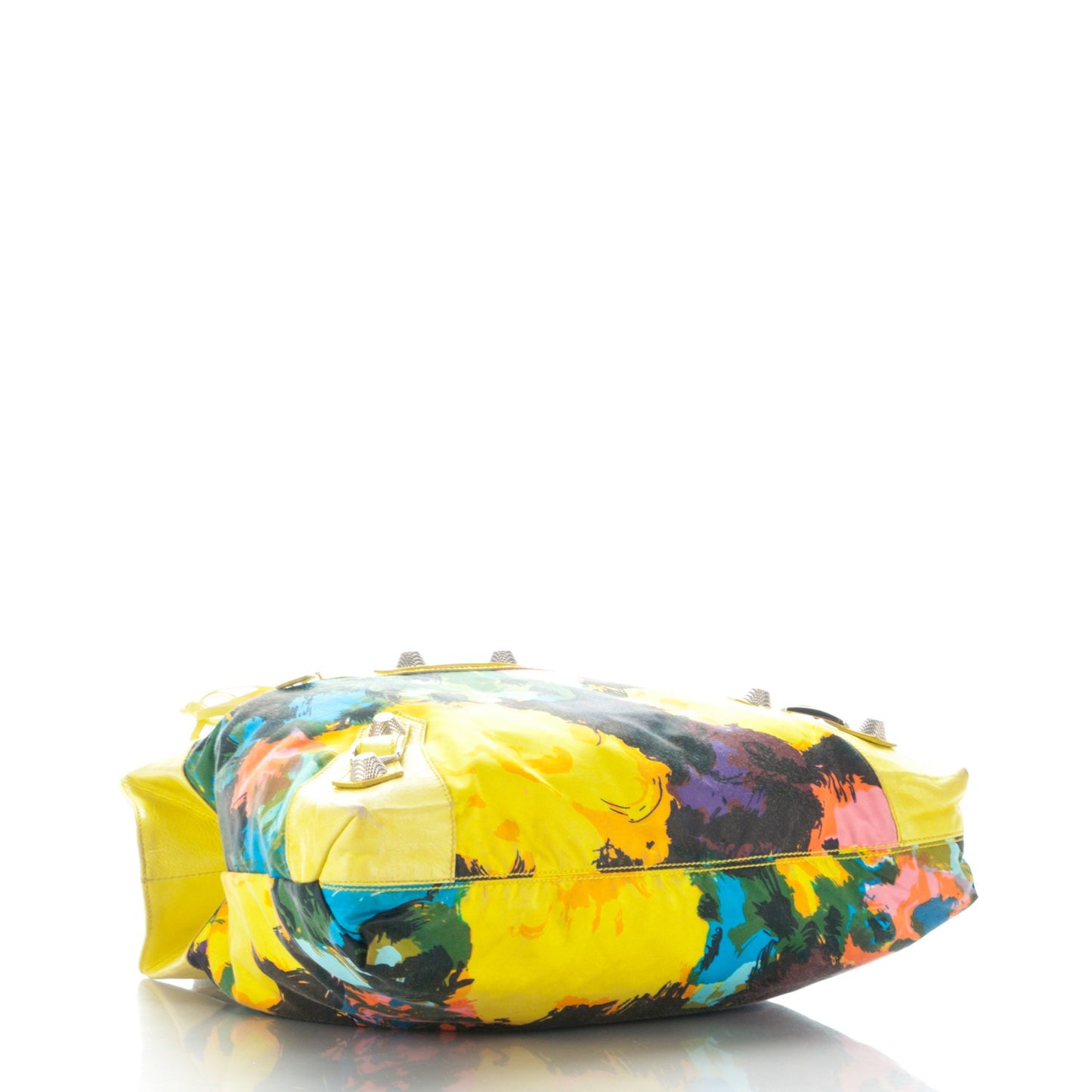 Agneau Floral Giant 21 Silver Hardware Brief Bouton D or