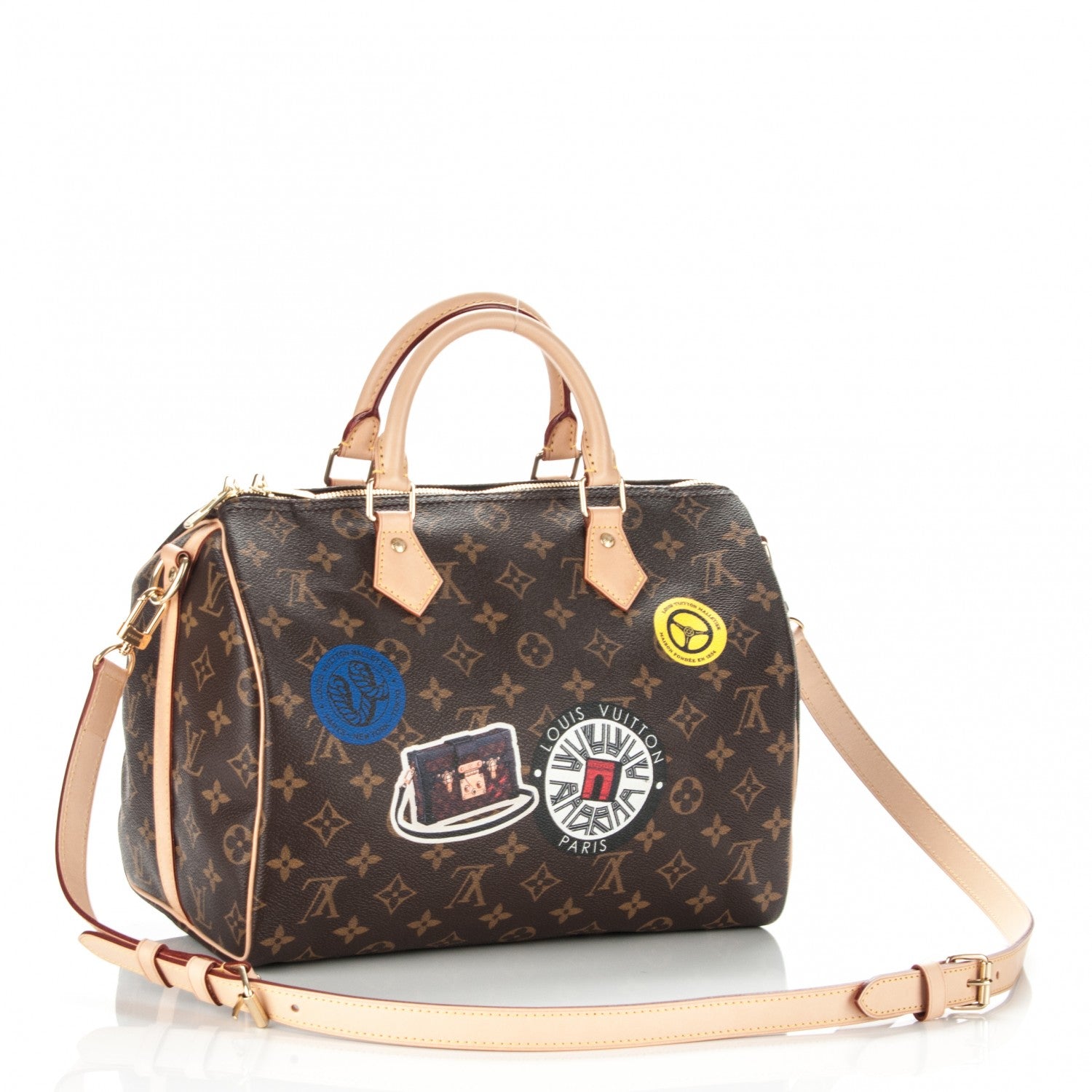 Louis Vuitton Monogram World Tour Speedy Bandouliere 30 3 of 7