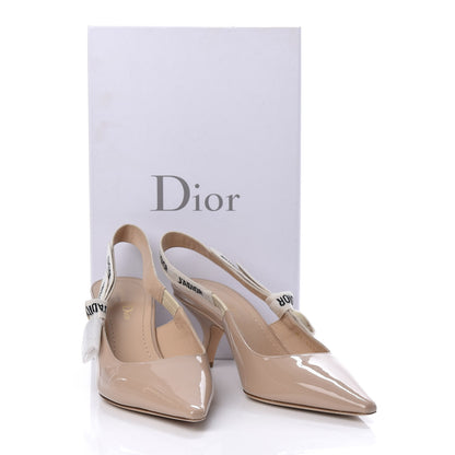 Christian Dior Patent Ribbon J'Adior Slingback 65mm Pumps 38.5 Nude 12 of 12