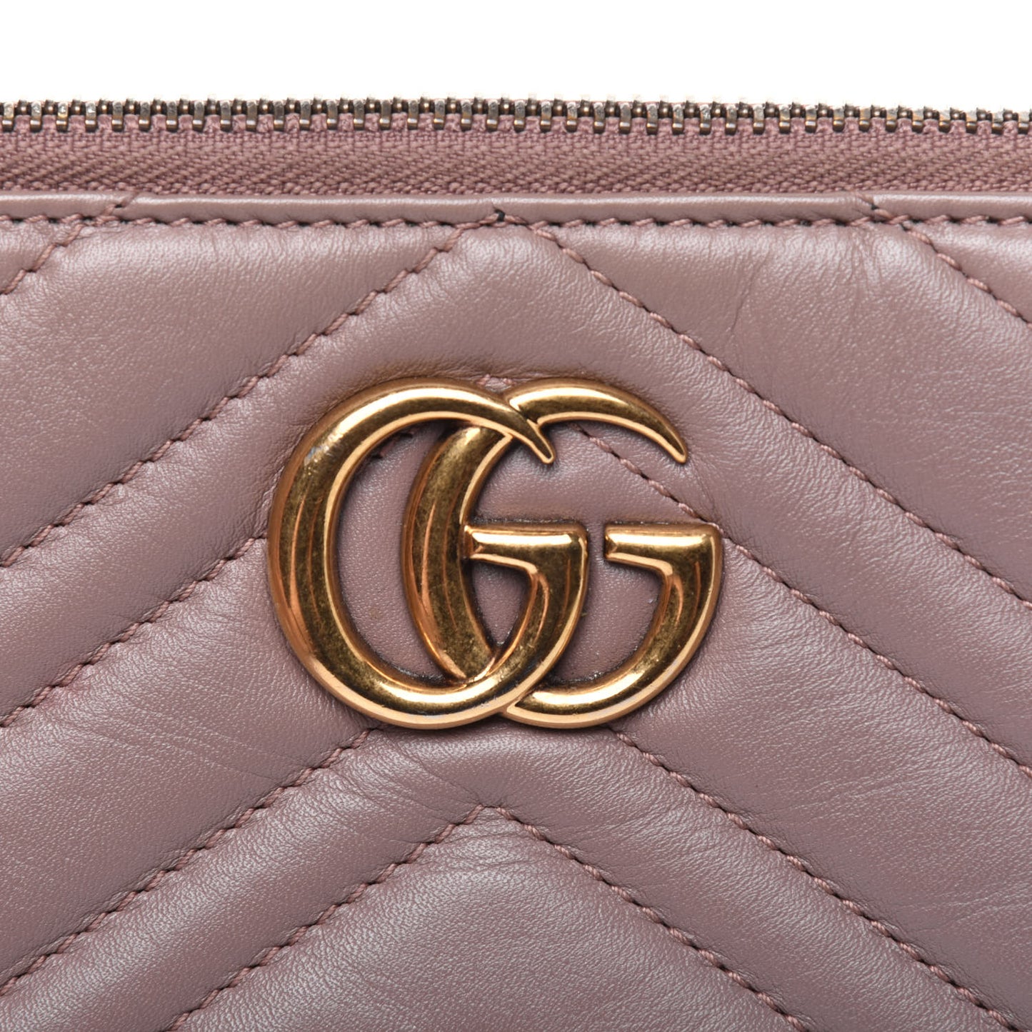 Calfskin Matelasse Mini GG Marmont Chain Bag Porcelain Rose