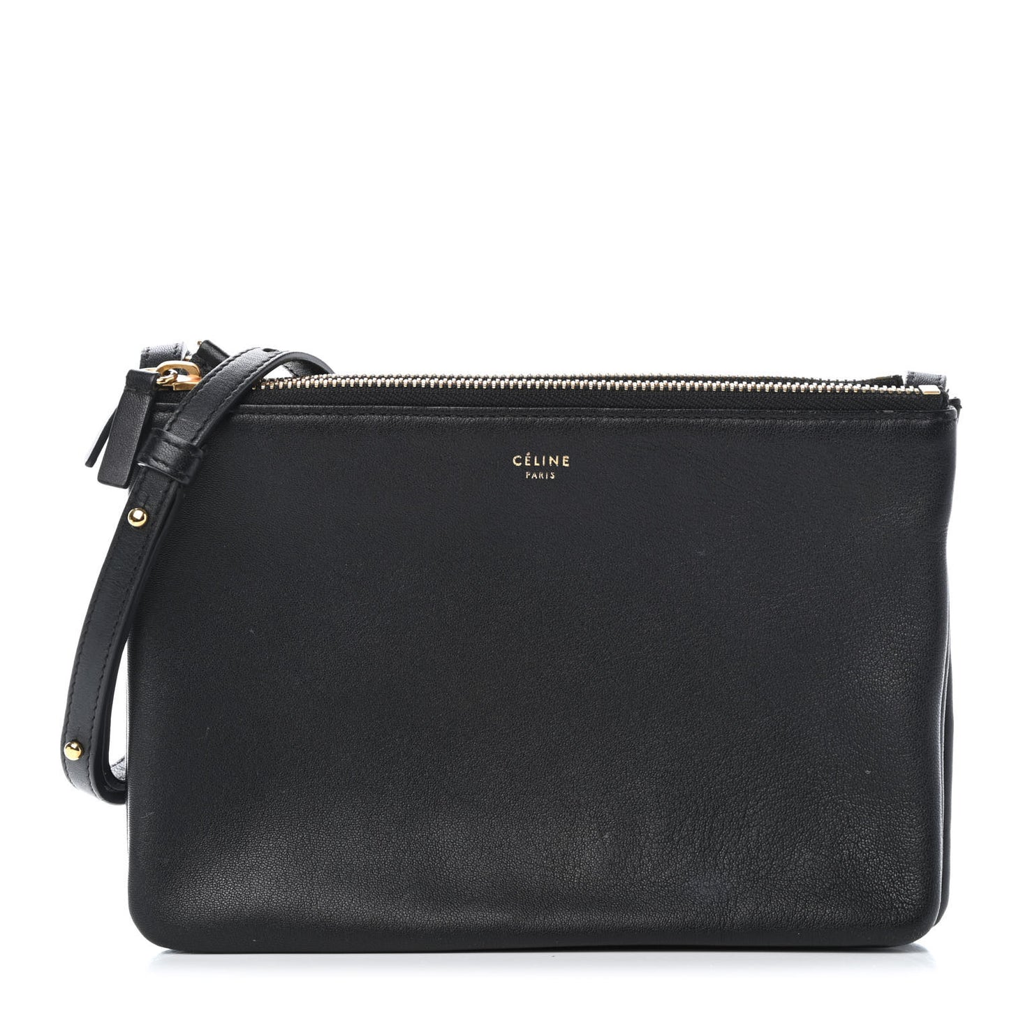 Lambskin Small Trio Crossbody Bag Black