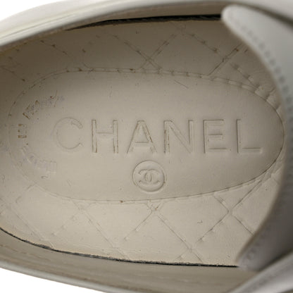 Chanel Calfskin Gum Womens CC Sneakers 39 White 7 of 13