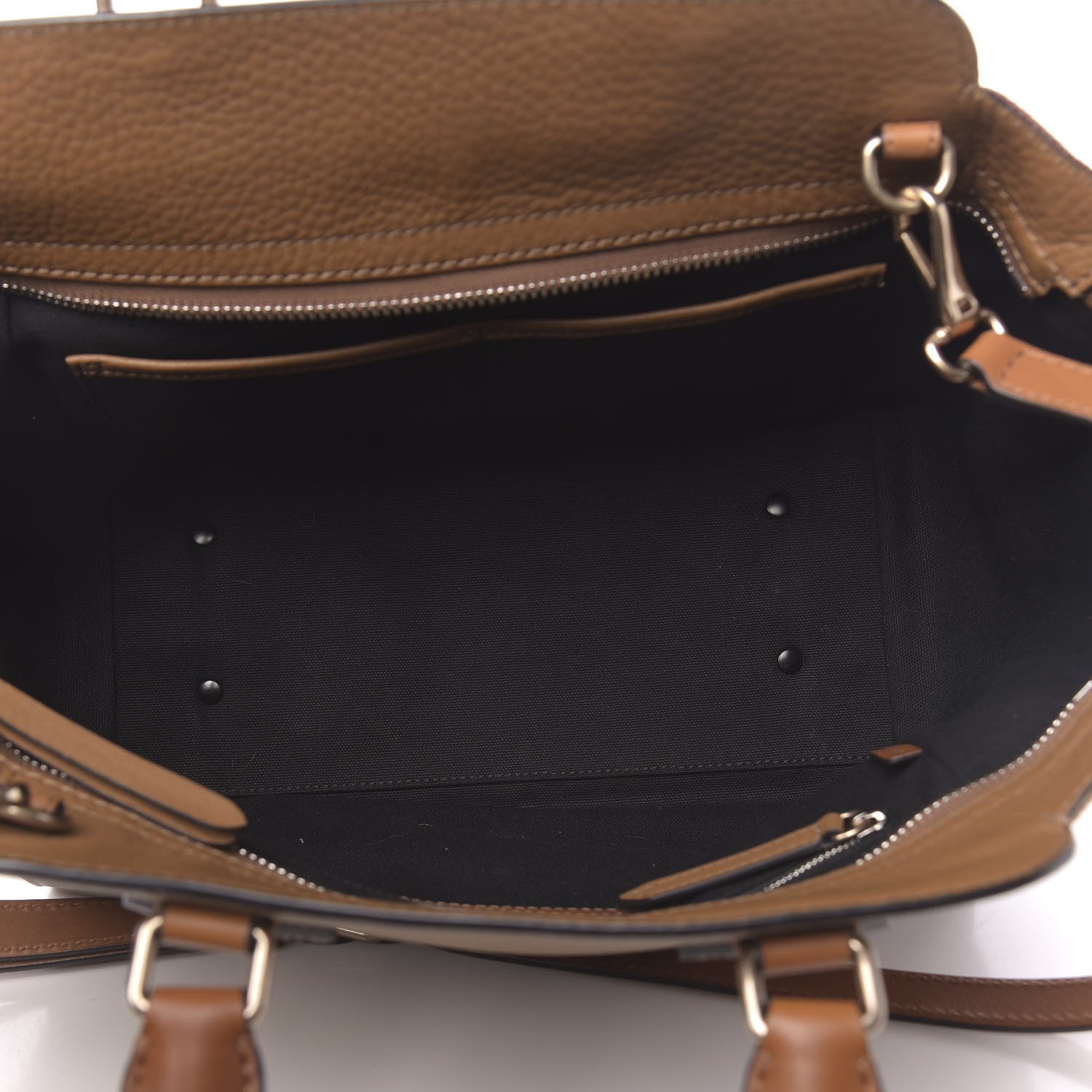 Burberry Mega Check Grained Calfskin Medium Harcourt Satchel Saddle Brown 5 of 12