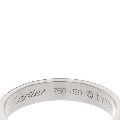 Cartier 18K White Gold 4mm LOVE Wedding Band Ring 59 8.75 4 of 5