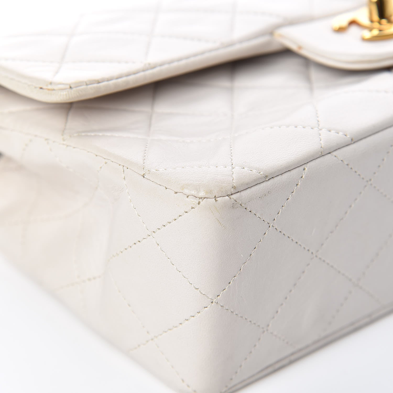 Chanel Lambskin Quilted Small Double Flap White 9 of 18