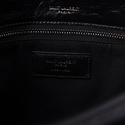 Saint Laurent Crinkled Calfskin Matelasse Monogram Medium Niki Chain Satchel Black 8 of 10