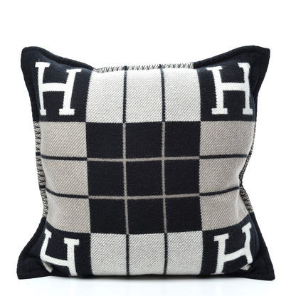 Hermes Wool Cashmere Avalon III Pillow PM Ecru Black 2 of 3