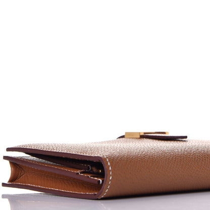 Hermes Epsom Bearn Gusset Wallet Gold 7 of 9