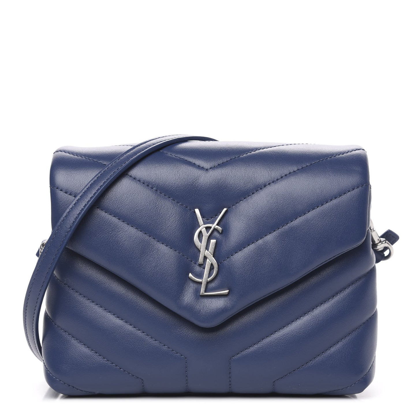 Calfskin Y Quilted Monogram Toy Loulou Chain Satchel Denim