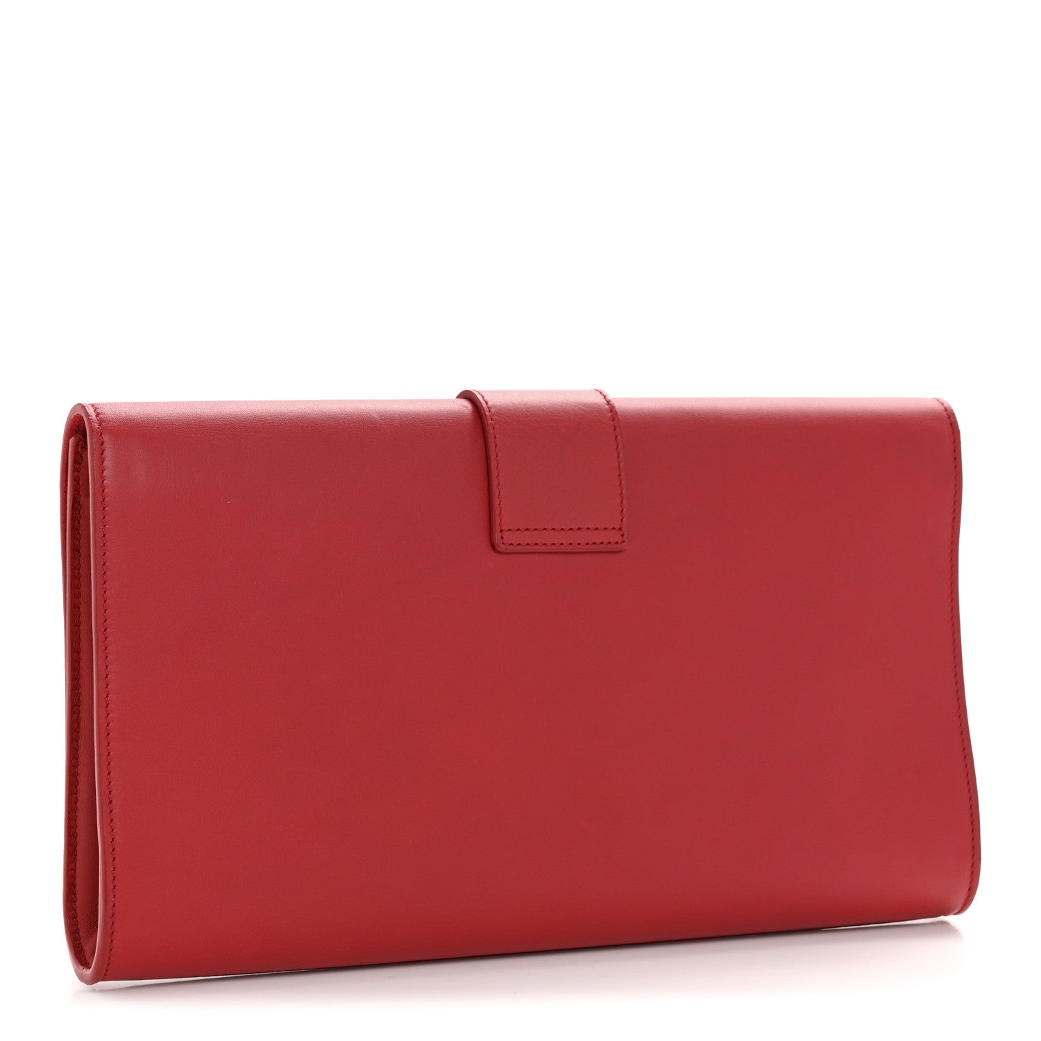 Saint Laurent Calfskin Classic Y Ligne Clutch Red 3 of 12