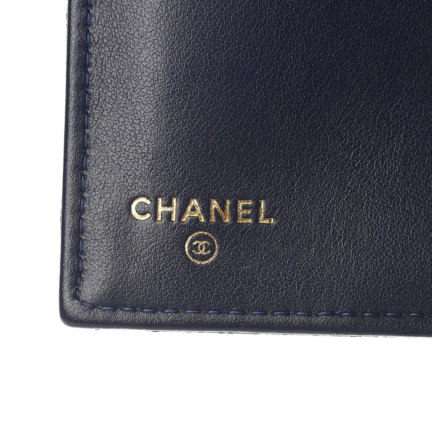 Chanel Caviar Quilted Medium Boy Flap Wallet Navy Blue 5 of 8