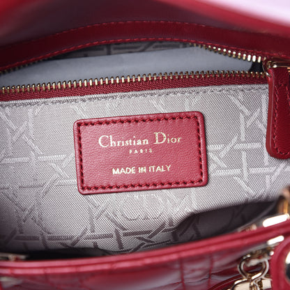 Christian Dior Lambskin Cannage Small My Lady Dior Red 6 of 12