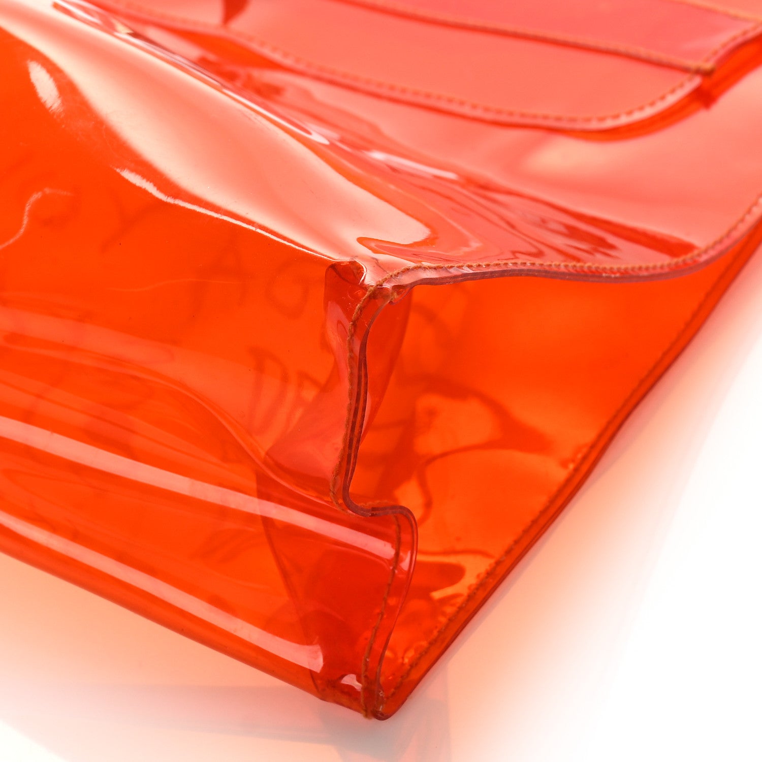 Hermes Vinyl Souvenir De L'Exposition Kelly Orange 7 of 12