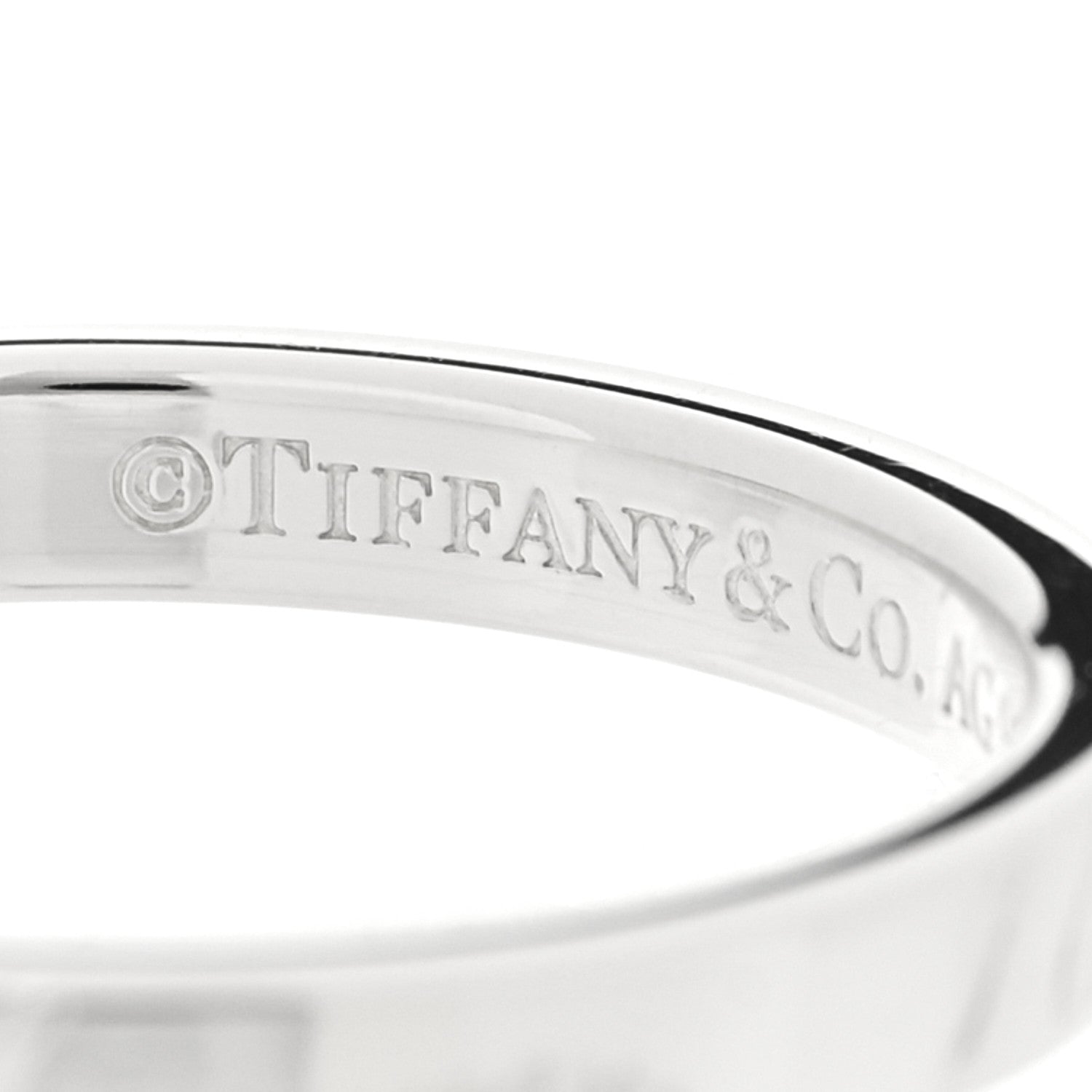 Tiffany Sterling Silver I Love You Band Ring 56 7.75 4 of 4