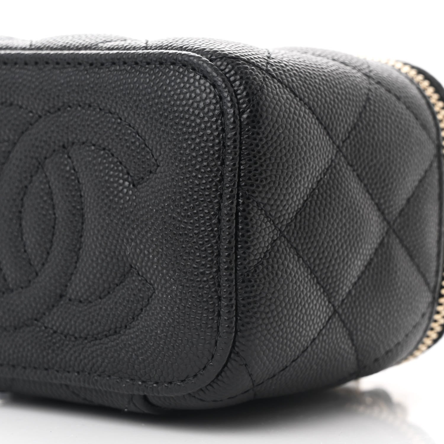 Chanel Caviar Quilted Mini Vanity Case With Chain Black 10 of 11