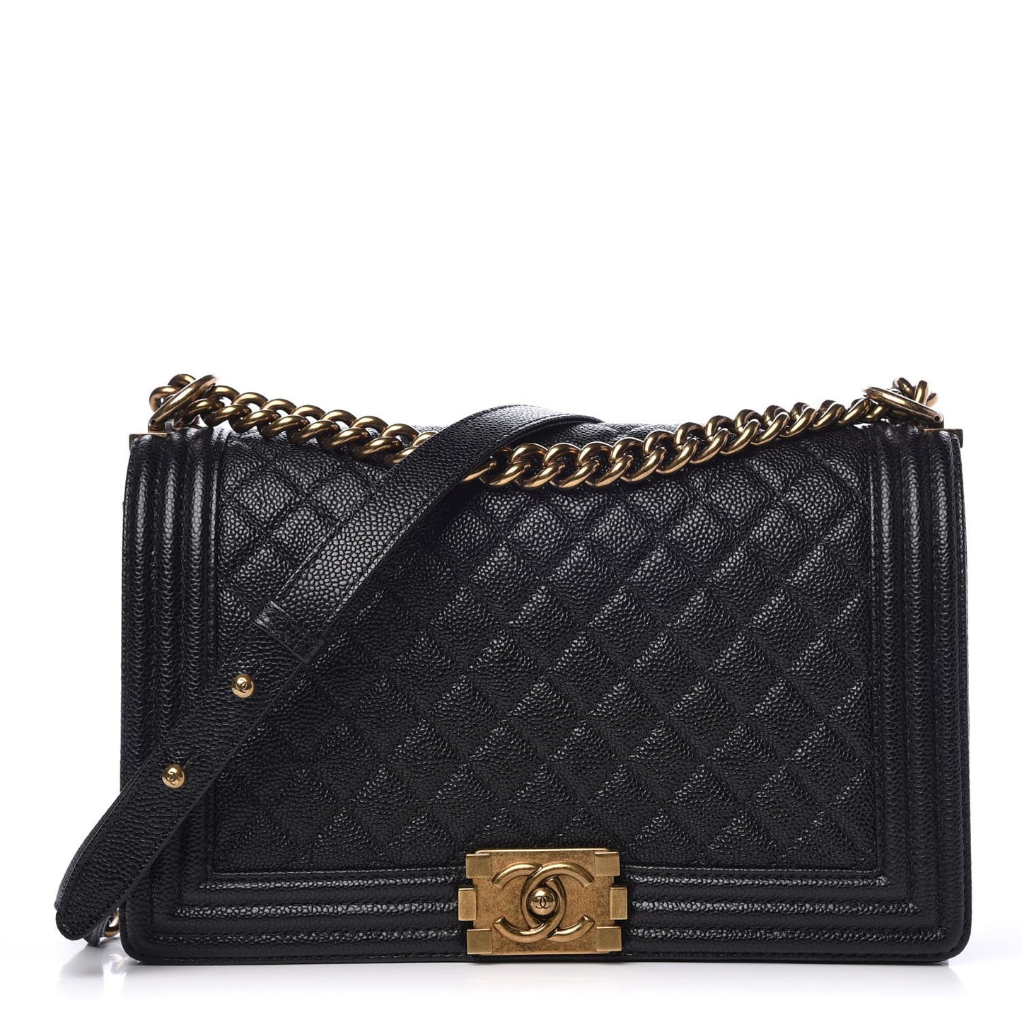 Caviar Quilted New Medium Boy Flap Black